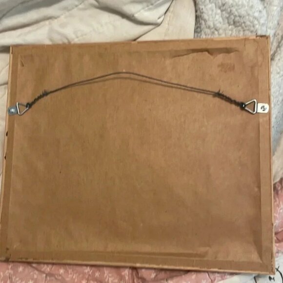 Watercolor beach scene by Sarah Malin framed painting signed - Picture 2 of 4